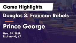 Douglas S. Freeman Rebels vs Prince George  Game Highlights - Nov. 29, 2018
