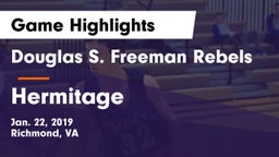 Douglas S. Freeman Rebels vs Hermitage  Game Highlights - Jan. 22, 2019