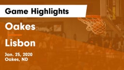 Oakes  vs Lisbon  Game Highlights - Jan. 25, 2020