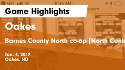 Oakes  vs Barnes County North co-op [North Central/Wimbledon-Courtenay] Game Highlights - Jan. 4, 2019