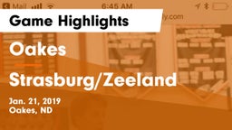 Oakes  vs Strasburg/Zeeland Game Highlights - Jan. 21, 2019