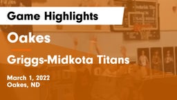 Oakes  vs Griggs-Midkota Titans Game Highlights - March 1, 2022