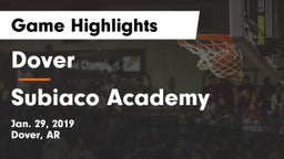 Dover  vs Subiaco Academy Game Highlights - Jan. 29, 2019