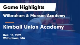 Wilbraham & Monson Academy  vs Kimball Union Academy Game Highlights - Dec. 13, 2023