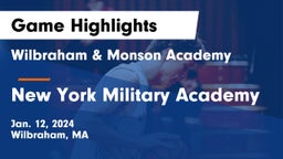 Wilbraham & Monson Academy  vs New York Military Academy Game Highlights - Jan. 12, 2024