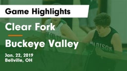 Clear Fork  vs Buckeye Valley  Game Highlights - Jan. 22, 2019