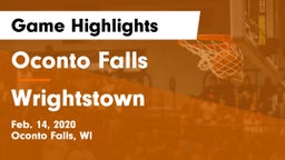 Oconto Falls  vs Wrightstown  Game Highlights - Feb. 14, 2020