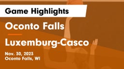 Oconto Falls  vs Luxemburg-Casco  Game Highlights - Nov. 30, 2023