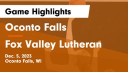 Oconto Falls  vs Fox Valley Lutheran  Game Highlights - Dec. 5, 2023