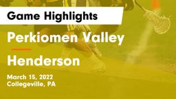 Perkiomen Valley  vs Henderson  Game Highlights - March 15, 2022
