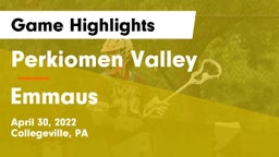 Perkiomen Valley  vs Emmaus  Game Highlights - April 30, 2022