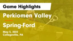 Perkiomen Valley  vs Spring-Ford  Game Highlights - May 5, 2022