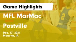 MFL MarMac  vs Postville  Game Highlights - Dec. 17, 2021