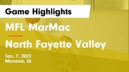 MFL MarMac  vs North Fayette Valley Game Highlights - Jan. 7, 2022