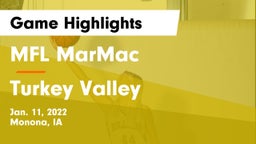 MFL MarMac  vs Turkey Valley  Game Highlights - Jan. 11, 2022