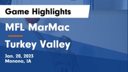 MFL MarMac  vs Turkey Valley  Game Highlights - Jan. 20, 2023