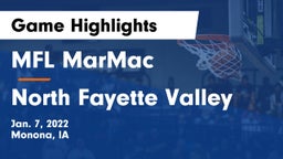 MFL MarMac  vs North Fayette Valley Game Highlights - Jan. 7, 2022