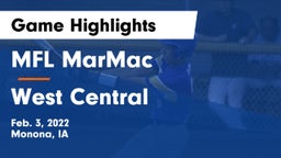 MFL MarMac  vs West Central  Game Highlights - Feb. 3, 2022