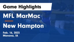MFL MarMac  vs New Hampton  Game Highlights - Feb. 16, 2023