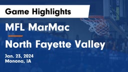 MFL MarMac  vs North Fayette Valley Game Highlights - Jan. 23, 2024