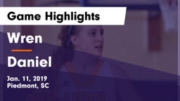 Wren  vs Daniel  Game Highlights - Jan. 11, 2019