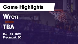 Wren  vs TBA Game Highlights - Dec. 20, 2019