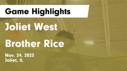 Joliet West  vs Brother Rice  Game Highlights - Nov. 24, 2023