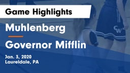 Muhlenberg  vs Governor Mifflin  Game Highlights - Jan. 3, 2020