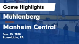 Muhlenberg  vs Manheim Central  Game Highlights - Jan. 25, 2020