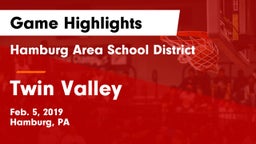 Hamburg Area School District vs Twin Valley  Game Highlights - Feb. 5, 2019
