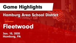 Hamburg Area School District vs Fleetwood  Game Highlights - Jan. 10, 2020