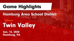 Hamburg Area School District vs Twin Valley  Game Highlights - Jan. 13, 2020