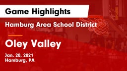 Hamburg Area School District vs Oley Valley Game Highlights - Jan. 20, 2021