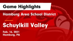 Hamburg Area School District vs Schuylkill Valley  Game Highlights - Feb. 16, 2021
