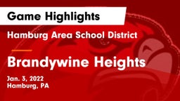 Hamburg Area School District vs Brandywine Heights  Game Highlights - Jan. 3, 2022
