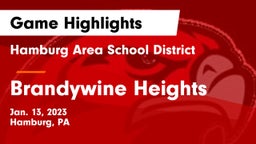 Hamburg Area School District vs Brandywine Heights  Game Highlights - Jan. 13, 2023
