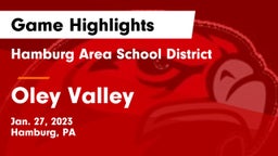 Hamburg Area School District vs Oley Valley Game Highlights - Jan. 27, 2023