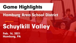 Hamburg Area School District vs Schuylkill Valley  Game Highlights - Feb. 16, 2021