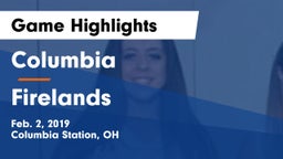 Columbia  vs Firelands  Game Highlights - Feb. 2, 2019