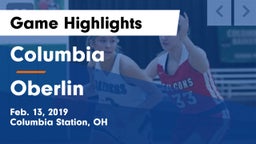 Columbia  vs Oberlin  Game Highlights - Feb. 13, 2019