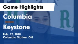 Columbia  vs Keystone  Game Highlights - Feb. 12, 2020