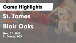 St. James  vs Blair Oaks  Game Highlights - Nov. 27, 2023