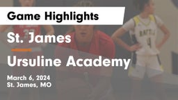 St. James  vs Ursuline Academy Game Highlights - March 6, 2024