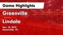 Greenville  vs Lindale  Game Highlights - Jan. 18, 2019