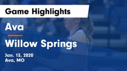 Ava  vs Willow Springs  Game Highlights - Jan. 13, 2020