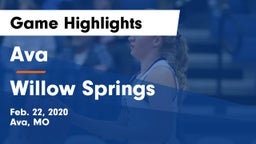 Ava  vs Willow Springs  Game Highlights - Feb. 22, 2020