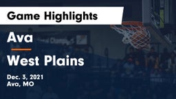 Ava  vs West Plains  Game Highlights - Dec. 3, 2021
