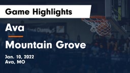 Ava  vs Mountain Grove  Game Highlights - Jan. 10, 2022