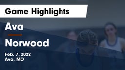 Ava  vs Norwood   Game Highlights - Feb. 7, 2022