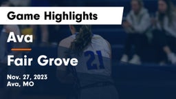Ava  vs Fair Grove  Game Highlights - Nov. 27, 2023